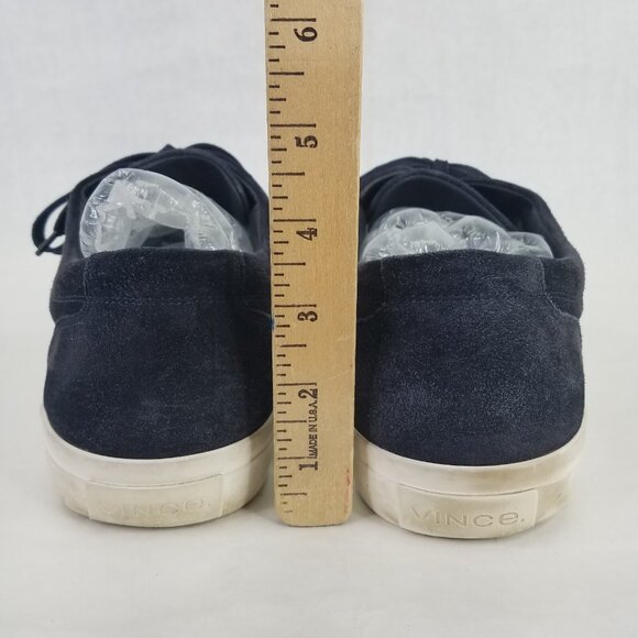 VINCE Suede Lace Up Sneaker Men's 11.5 Fullington Navy Platform Low Top Shoe - Picture 13 of 14